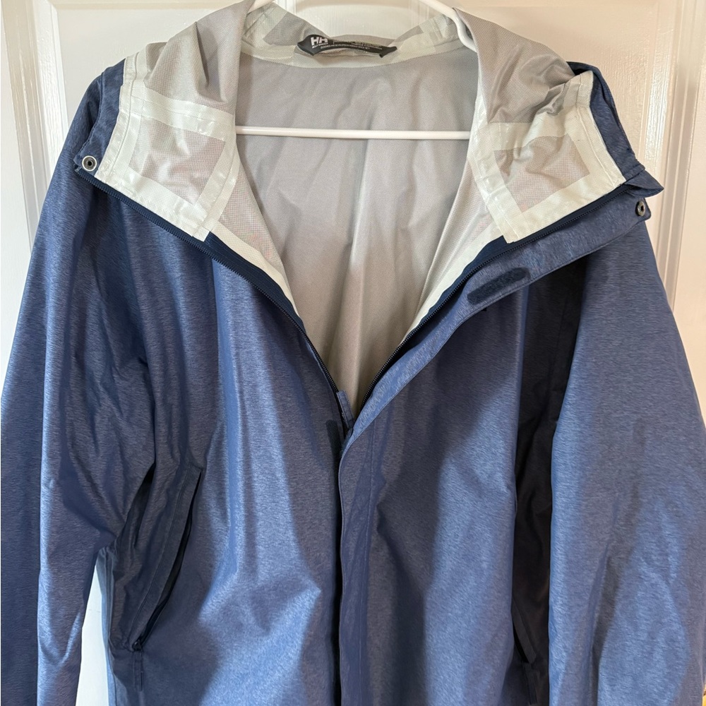 Helly Hansen Nari Men's Navy Hooded Raincoat - Picture 6 of 6
